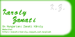 karoly zanati business card